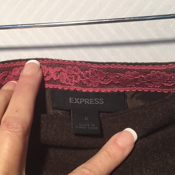 Express Wool Skirt | Brown - Picture 3 of 6